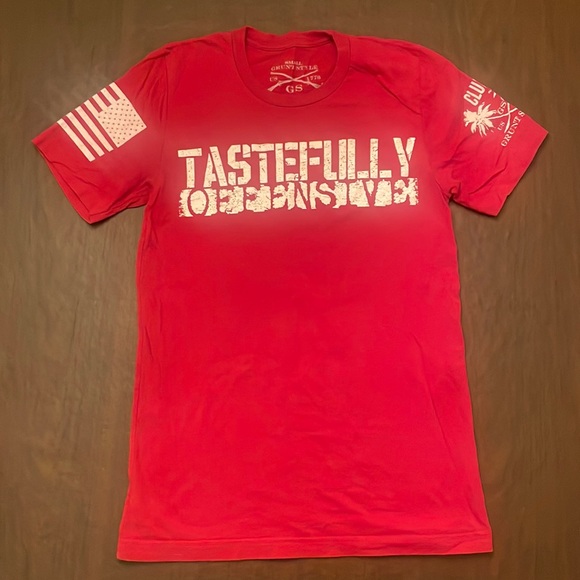 Grunt Style Tops - 🇺🇸 👚 Grunt Style “Tastefully Offensive” short sleeve T-shirt red S 🇺🇸